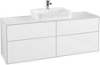 Villeroy & Boch Finion Waschbeckenunterschrank 1600 mm Glossy White Lacquer mit LED-Beleuchtung