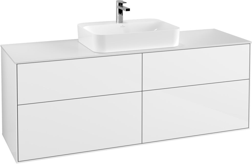 Villeroy & Boch Finion Waschbeckenunterschrank 1600 mm Glossy White Lacquer mit LED-Beleuchtung