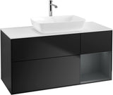 Villeroy & Boch Waschtischunterschrank Finion G831G 1200 mm Glossy White Lacquer mit Beleuchtung