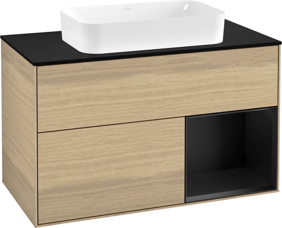 Villeroy & Boch Waschtischunterschrank Finion F252G 1000 mm Glossy White Lacquer mit LED-Beleuchtung
