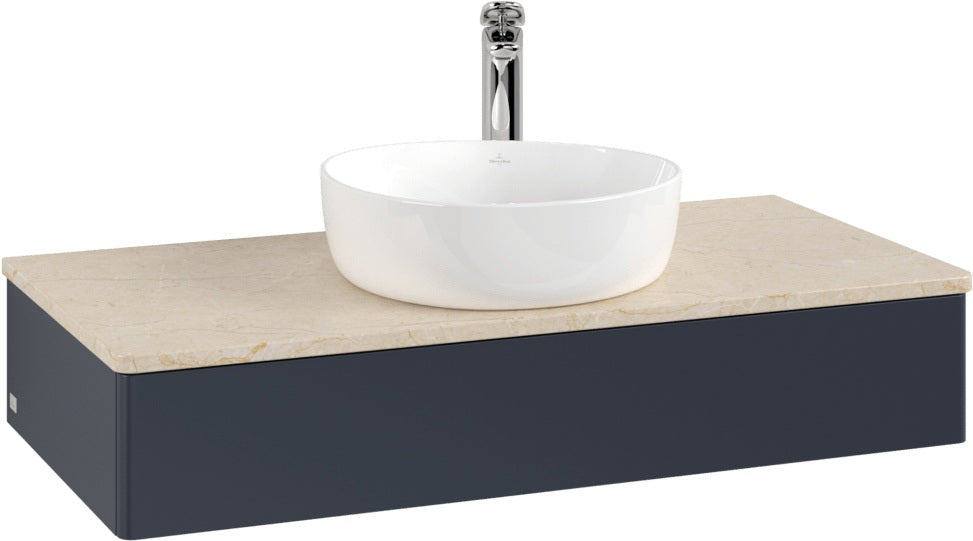 Villeroy & Boch Waschtischunterschrank Antao 1000 mm Anthrazit Matt Lack mit Hahnlochbohrung