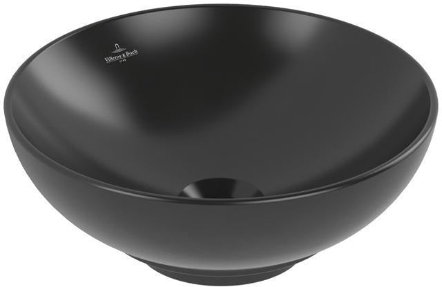 Villeroy & Boch Loop & Friends Aufsatzwaschbecken 380 mm rund Ebony CeramicPlus