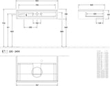 Villeroy & Boch Waschtischunterschrank Antao 800 mm Anthrazit Matt mit Auszugsbeleuchtung