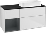 Villeroy & Boch Finion Waschtischunterschrank 120 cm Glossy White Lacquer mit Beleuchtung