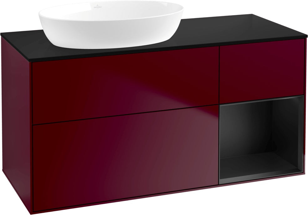 Villeroy & Boch Finion Waschtischunterschrank 1200 mm Glossy White Lacquer mit LED-Beleuchtung