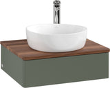 Villeroy & Boch Antao Waschtischunterschrank 600 mm Leaf Green Matt Lack mit Hahnlochbohrung