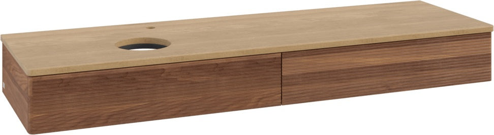 Villeroy & Boch Antao Waschtischunterschrank 1600 mm grau mit 2 Auszügen und Push-Open