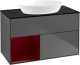 Villeroy & Boch Waschtischunterschrank Finion FA12G 1000 mm Glossy White Lacquer mit Beleuchtung