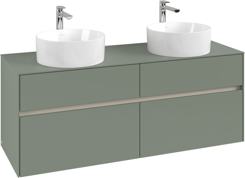 Villeroy & Boch Waschtischunterschrank Collaro C048 B0 1400 mm White Oak mit Beleuchtung und SoftClosing