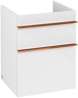 Villeroy & Boch Waschtischunterschrank VENTICELLO 466 mm Eiche Santana Oak mit 2 Auszügen und Griffleiste in Chrom