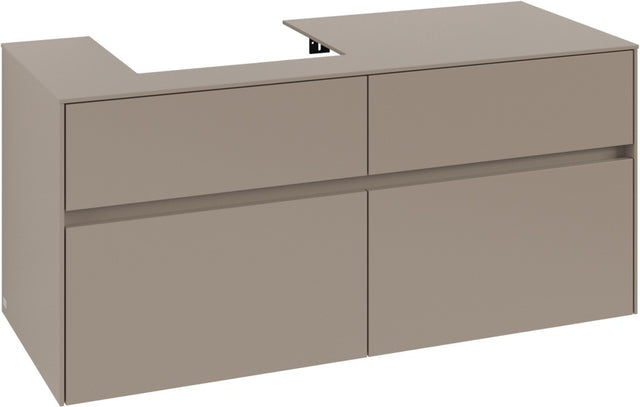 Villeroy & Boch Waschtischunterschrank Collaro C071 1200 mm Taupe mit 4 Auszügen und SoftClosing