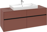 Villeroy & Boch Waschtischunterschrank Collaro C088 B0 1400 mm White Oak mit Beleuchtung & SoftClosing