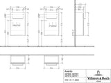 Villeroy & Boch Avento Waschbeckenunterschrank Kansas Oak 340 mm mit SoftClosing und Volcan Griff