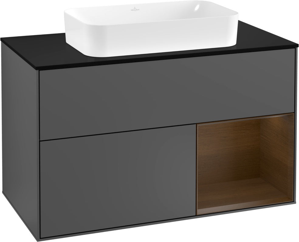 Villeroy & Boch Waschtischunterschrank Finion F252G 1000 mm Glossy White Lacquer mit LED-Beleuchtung