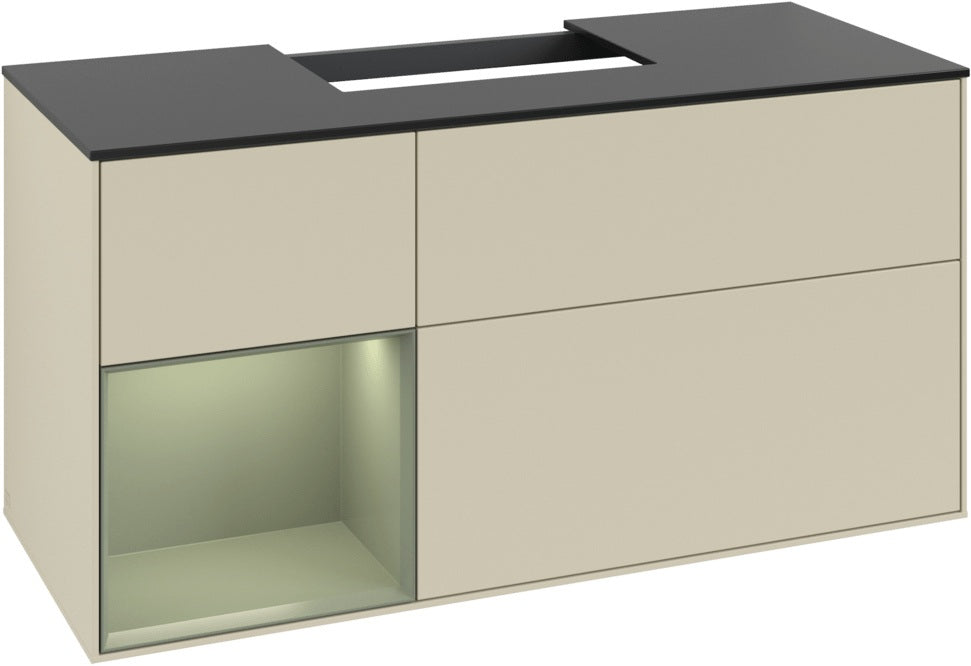 Villeroy & Boch Finion Waschbeckenunterschrank 1200 mm Glossy White mit Beleuchtung