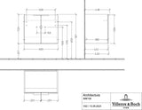 Villeroy & Boch Architectura Waschbeckenunterschrank White Matt 600 mm – 2 Türen, SoftClosing