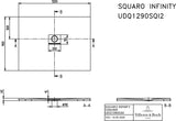 Villeroy & Boch Duschwanne SQUARO INFINITY Rechteck 1200x800x40 mm crème aus Quaryl mit Antirutsch-Klasse C