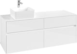 Villeroy & Boch Waschtischunterschrank Collaro C046 1400 mm Glossy White mit 4 Auszügen