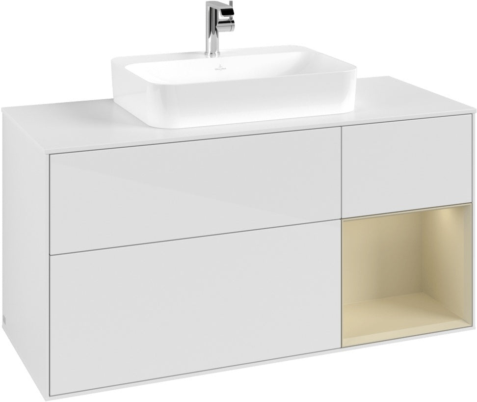 Villeroy & Boch Waschtischunterschrank Finion F421G 1200 mm Glossy White Lacquer