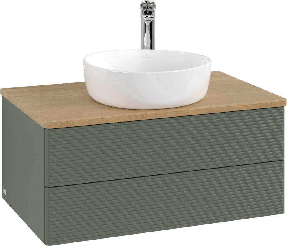 Villeroy & Boch Waschbeckenunterschrank Antao 800x360x500 mm Anthracite Matt Lacquer mit Auszugsbeleuchtung