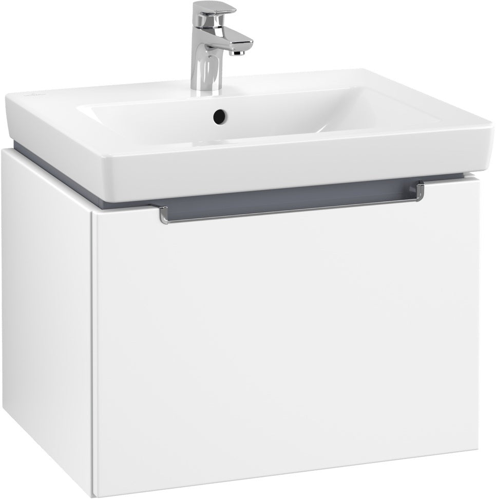 Villeroy & Boch Subway 2.0 Waschbeckenunterschrank A68710, 587 mm, White Matt, mit Auszug und SoftClosing