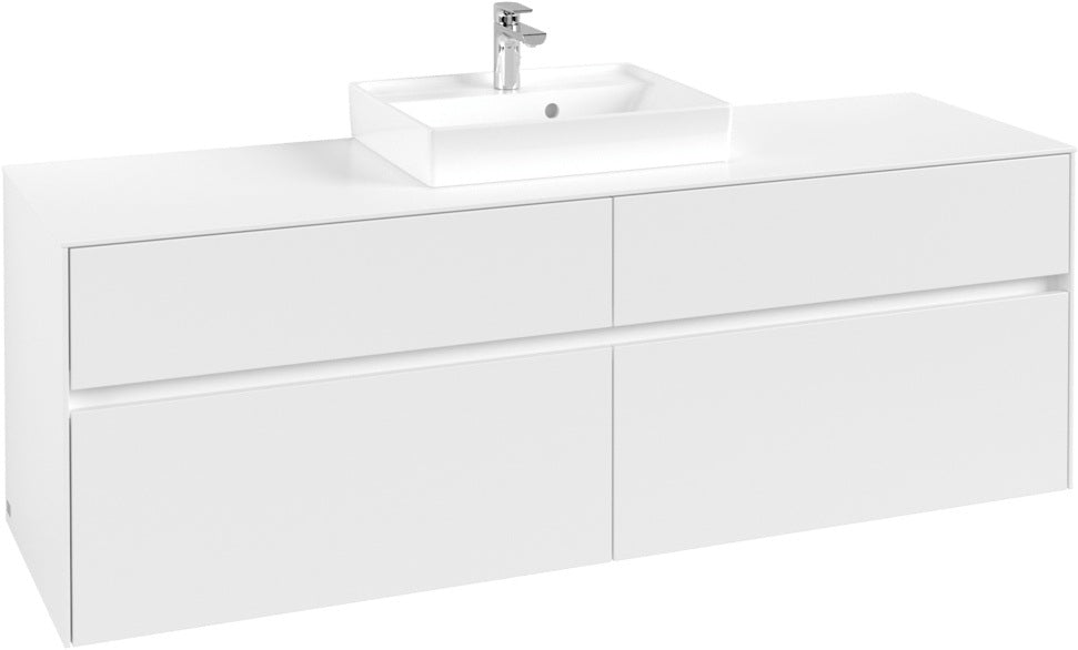 Villeroy & Boch Collaro Waschtischunterschrank 1600 mm Truffle Grey mit 4 Auszügen und Push-Open