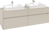 Villeroy & Boch Waschbeckenunterschrank Collaro C024 B0 1600 mm Cashmere Grey mit Beleuchtung