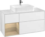 Villeroy & Boch Finion Waschtischunterschrank G161G 1200 mm Glossy White Lacquer mit LED-Beleuchtung
