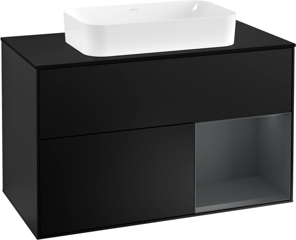 Villeroy & Boch Waschtischunterschrank Finion F252G 1000 mm Glossy White Lacquer mit LED-Beleuchtung