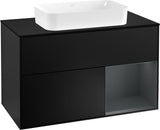 Villeroy & Boch Waschtischunterschrank Finion F252G 1000 mm Glossy White Lacquer mit LED-Beleuchtung