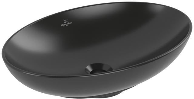 Villeroy & Boch Loop & Friends Aufsatzwaschbecken 560x380 mm Oval Ebony CeramicPlus