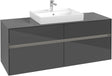 Villeroy & Boch Waschtischunterschrank Collaro C084 B0 1400 mm Glossy Grey mit LED-Beleuchtung
