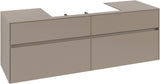 Villeroy & Boch Waschtischunterschrank Collaro C028 B0 1600 mm Taupe mit Beleuchtung und SoftClosing