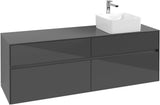 Villeroy & Boch Waschtischunterschrank Collaro C05100 1600 mm Glossy Grey mit 4 Auszügen