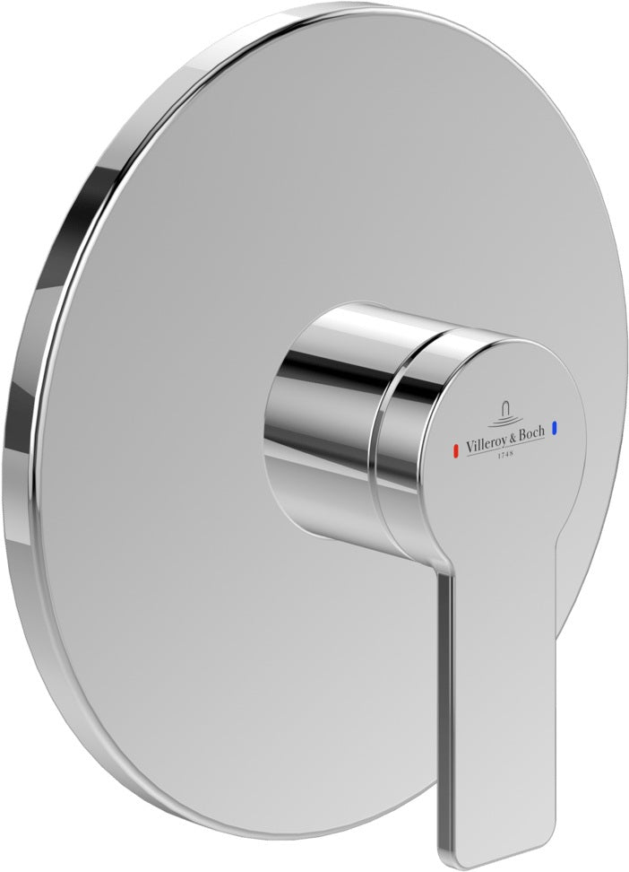 Villeroy & Boch Architectura Einhand-Brausebatterie – Eckiges Unterputz-Fertigmontageset in Chrom