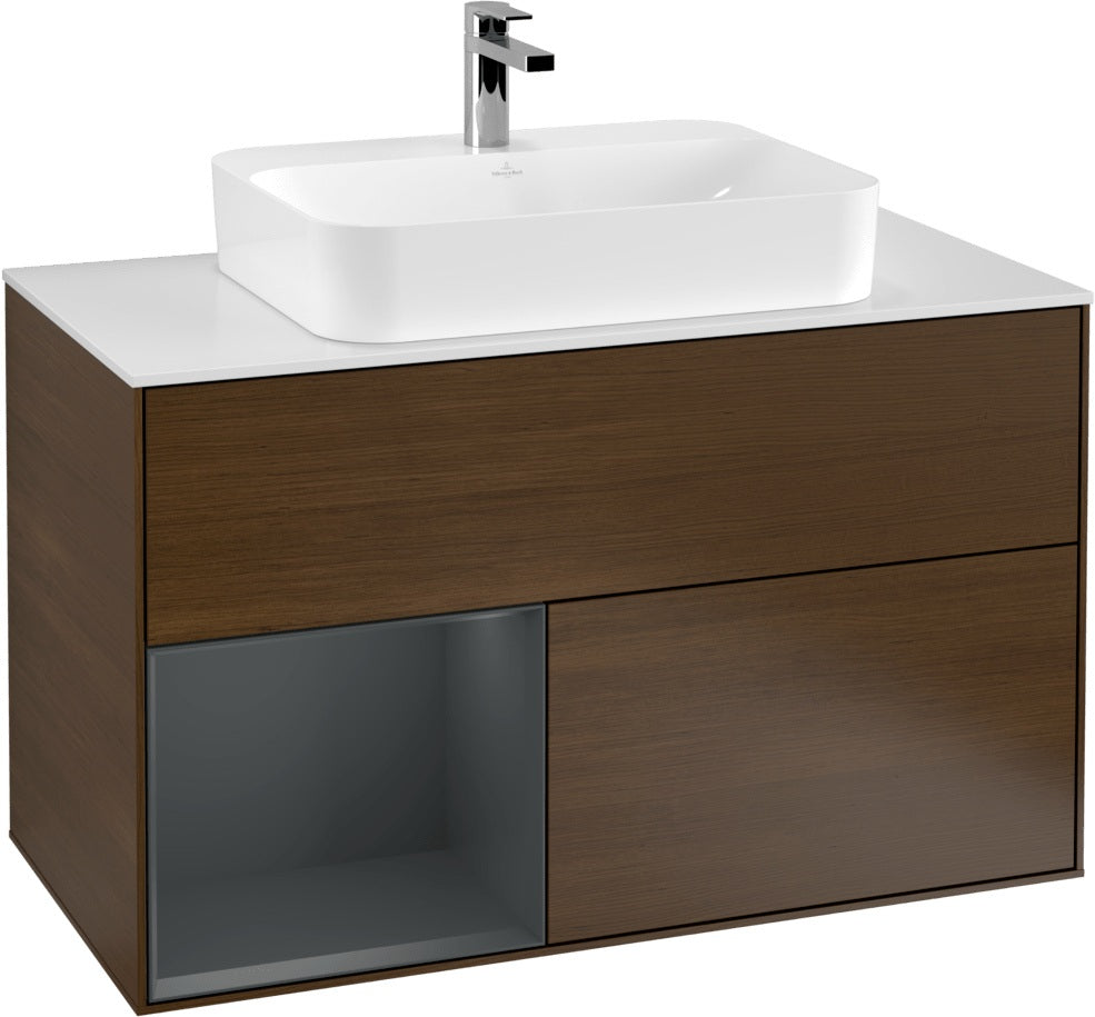 Villeroy & Boch Finion Waschtischunterschrank 1000 mm White Matt Lacquer mit LED-Beleuchtung