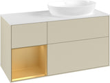 Villeroy & Boch Finion Waschtischunterschrank 1200 mm Glossy White Lacquer mit Beleuchtung