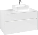 Villeroy & Boch Waschbeckenunterschrank Collaro 1000 mm Glossy White mit LED-Beleuchtung und SoftClosing
