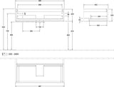 Villeroy & Boch Antao Waschtischunterschrank 988 mm mit LED-Beleuchtung und Push-Open