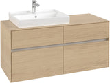 Villeroy & Boch Collaro Waschtischunterschrank 1200 mm, 4 Auszüge, Soft Grey, Becken links