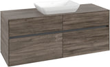 Villeroy & Boch Collaro Waschbeckenunterschrank 1400 mm Stone Oak mit Push-Open und SoftClosing