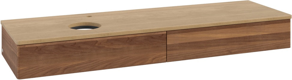 Villeroy & Boch Waschbeckenunterschrank Antao K15051 1600 mm Warm Walnut mit 2 Auszügen