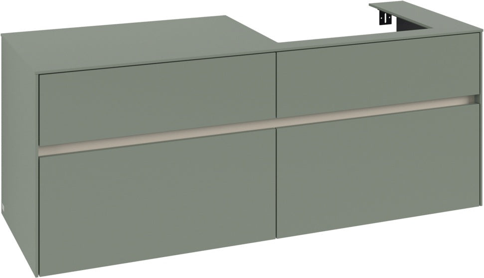 Villeroy & Boch Waschtischunterschrank Collaro C086 B0 1400 mm White Oak mit Beleuchtung und SoftClosing