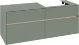 Villeroy & Boch Waschtischunterschrank Collaro C086 B0 1400 mm White Oak mit Beleuchtung und SoftClosing