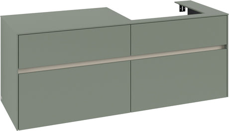 Villeroy & Boch Waschtischunterschrank Collaro C086 B0 1400 mm White Oak mit Beleuchtung und SoftClosing