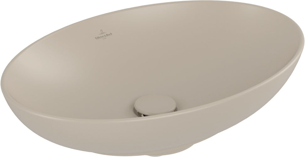 Villeroy & Boch Aufsatzwaschbecken Loop & Friends 4A4 701 – Oval, Stone White CeramicPlus, 560x380 mm