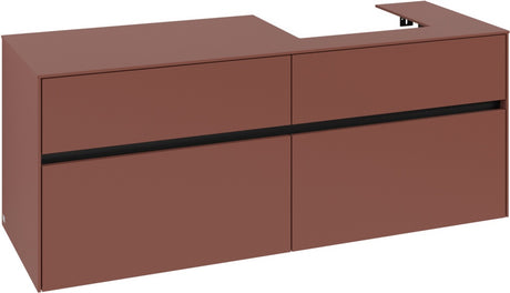 Villeroy & Boch Waschtischunterschrank Collaro C075 B0 1400 mm White Oak mit Beleuchtung