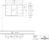 Villeroy & Boch Spiegelschrank My View+ B48110 1000 mm Graphite mit LED-Beleuchtung und SoftClosing