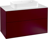 Villeroy & Boch Finion Waschtischunterschrank G23100GF 1000 mm Glossy White mit LED-Beleuchtung