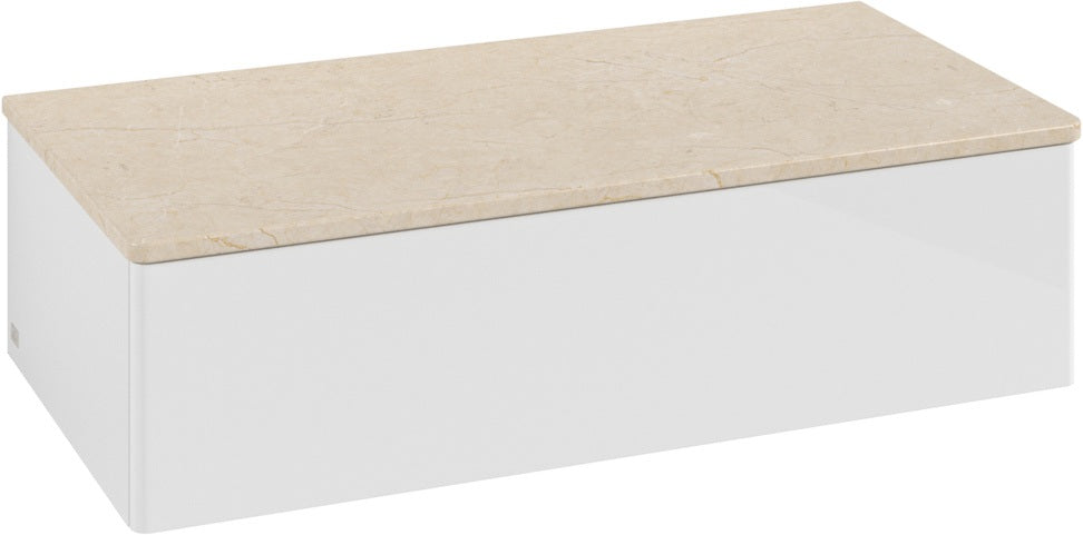 Villeroy & Boch Sideboard Antao K40003 1000 mm Glossy White Lacquer mit Marmorplatte